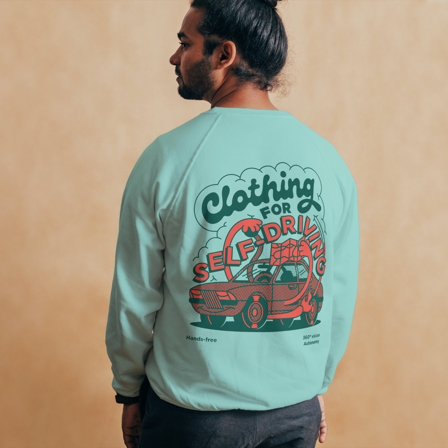Self-Driving Sweatshirt / Pigment Dyed Mint