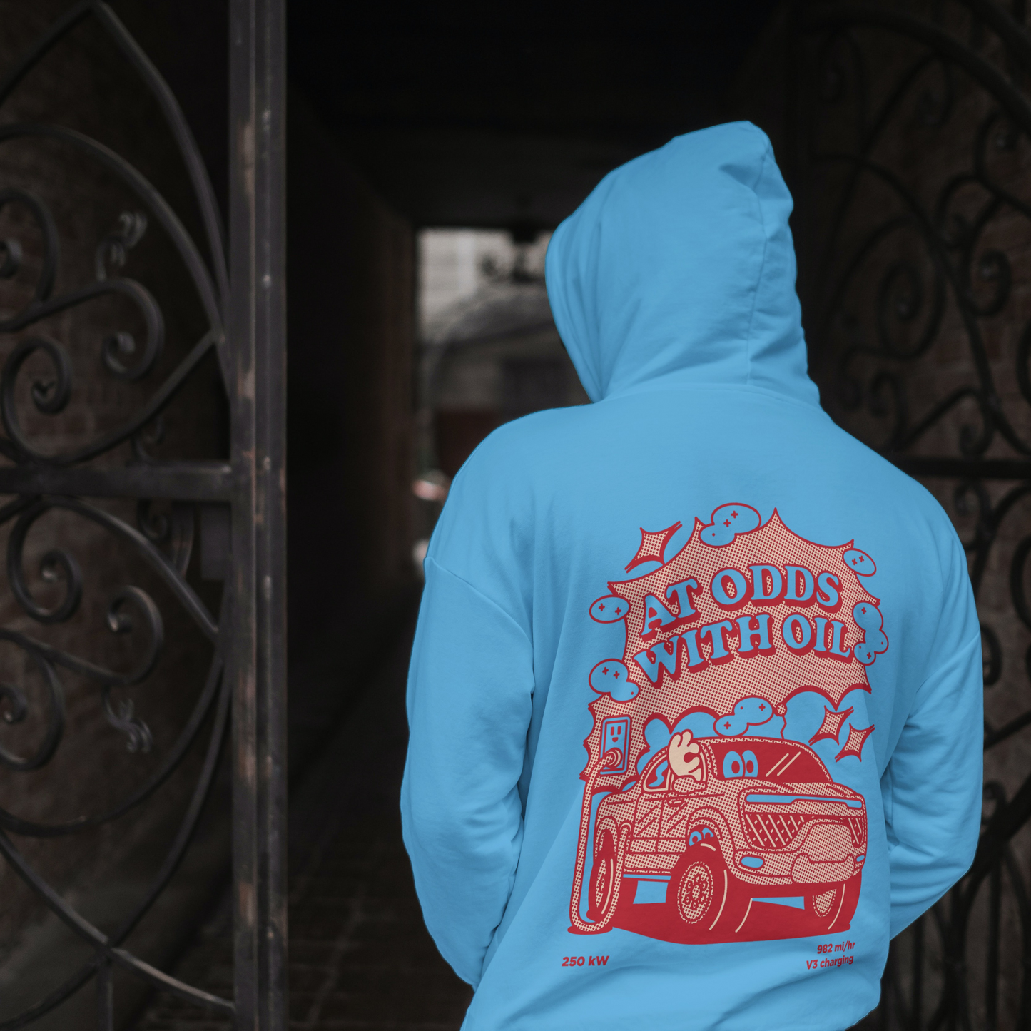 At Odds Unisex Hoodie / Pigment Dyed Blue – Future Moves