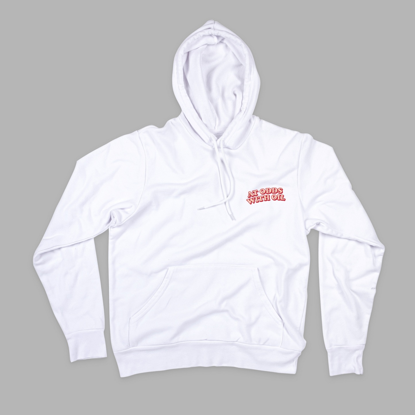 At Odds Unisex Pullover Hoodie / White